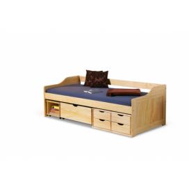 Drevená jednolôžková posteľ s roštom Maxima 2 90 - borovica