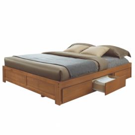 Manželská posteľ s roštom Sirus 160x200 cm - dub