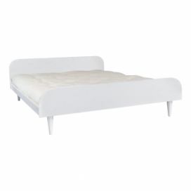 Dvojlôžková posteľ z borovicového dreva s matracom Karup Design Twist Comfort Mat White/Natural, 180 × 200 cm