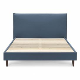 Modrá dvojlôžková posteľ Bobochic Paris Sary Dark, 180 x 200 cm