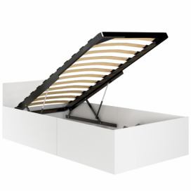 ArtAko Jednolôžková posteľ Clips 90x200 cm s roštom Farba: Biela matná