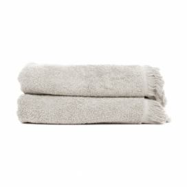 Sada 2 sivohnedých osušiek zo 100% bavlny Bonami, 70 × 140 cm