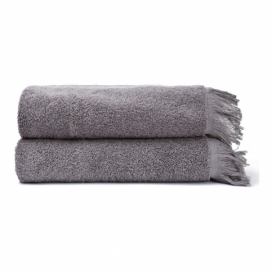 Súprava 2 sivých uterákov zo 100% bavlny Bonami, 50 × 90 cm