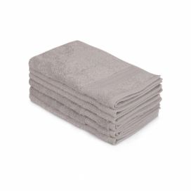 Sada 6 sivých bavlnených uterákov Madame Coco Lento Gris, 30 × 50 cm
