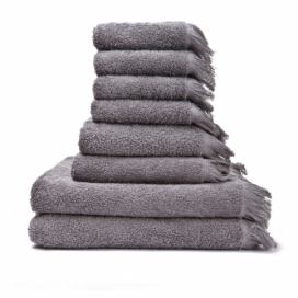 Súprava 6 sivohnedých uterákov a 2 osušiek zo 100% bavlny Bonami
