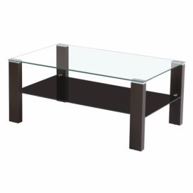 Konferenční stolek, wenge/sklo, JAGO 0000015140 Tempo Kondela