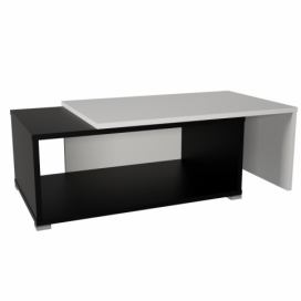 Konferenční rozkládací stolek, černá / bílá, DRON 0000130597 Tempo Kondela