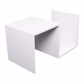 Príručný stolík Valmar - biela