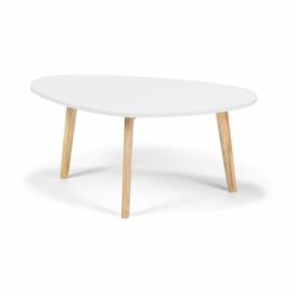 Biely konferenčný stolík loomi.design Skandinavian, dĺžka 84,5 cm