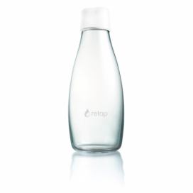 Biela sklenená fľaša ReTap s doživotnou zárukou, 500 ml
