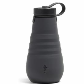 Čierna skladacia fľaša Stojo Bottle Carbon, 590 ml