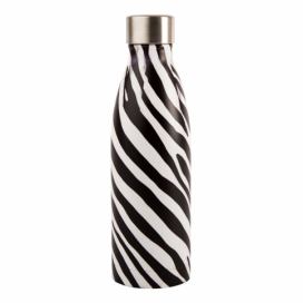 Čierno-biela antikoro fľaša Navigate Zebra, 0,5 l