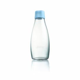 Pastelovomodrá sklenená fľaša ReTap s doživotnou zárukou, 500 ml