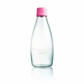 Svetloružová sklenená fľaša ReTap s doživotnou zárukou, 800 ml