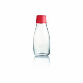 Červená sklenená fľaša ReTap s doživotnou zárukou, 300 ml