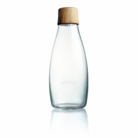 Sklenená fľaša s dreveným vekom s doživotnou zárukou ReTap, 500 ml