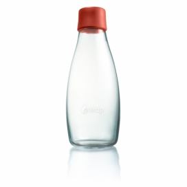 Tmavooranžová sklenená fľaša ReTap s doživotnou zárukou, 500 ml