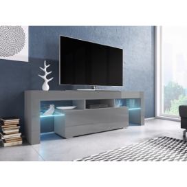 TV stolík Toro 138 - sivá / sivý lesk