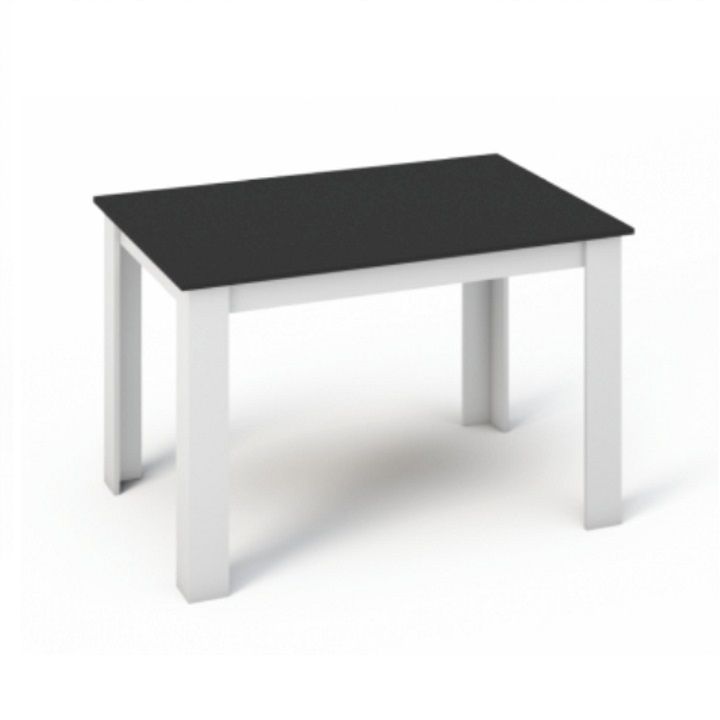 Jídelní stůl, bílá / černá, 120x80, KRAZ 0000149888 Tempo Kondela - nabbi.sk
