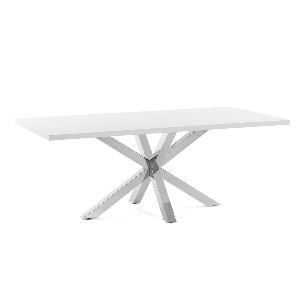 Biely jedálenský stôl s antikoro podnožím La Forma Arya, 160 x 100 cm - Bonami.sk