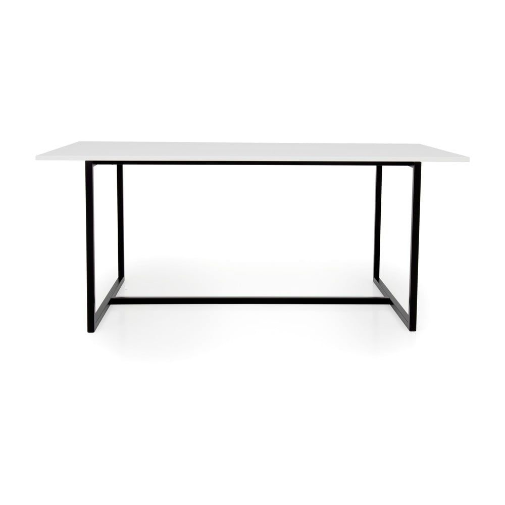 Biely jedálenský stôl s čiernou kovovou podnožou Tenzo Mello - Bonami.sk
