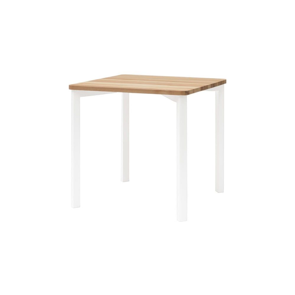 Biely jedálenský stôl so zaoblenými nohami Ragaba TRIVENTI, 80 × 80 cm - Bonami.sk