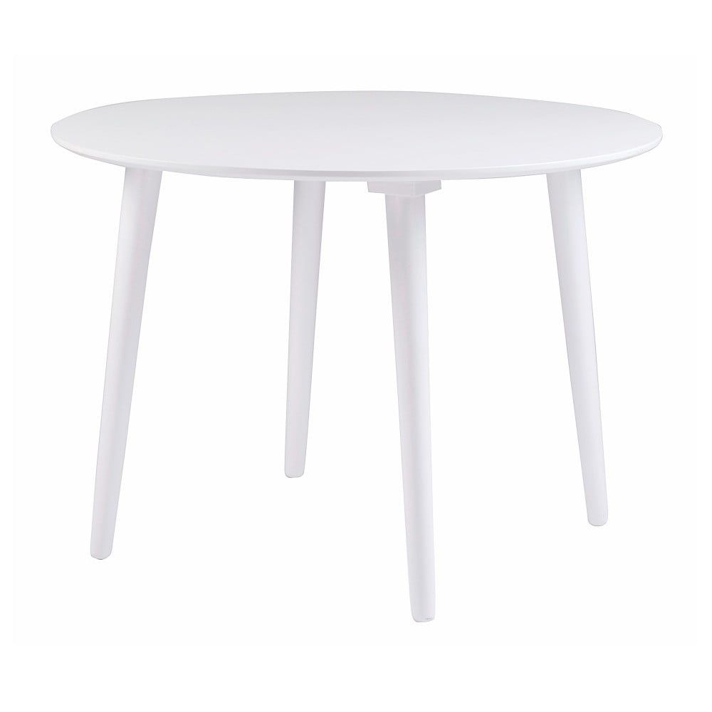 Biely jedálenský stôl z dreva kaučukovníka Rowico Lotte, ⌀ 106 cm - Bonami.sk