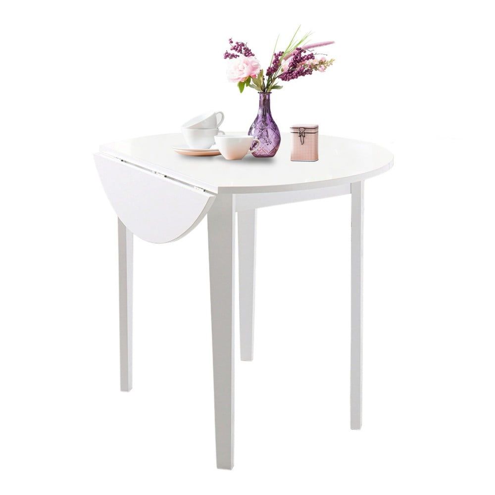 Biely skladací jedálenský stôl Støraa Trento Quer, ⌀ 92 cm - Bonami.sk