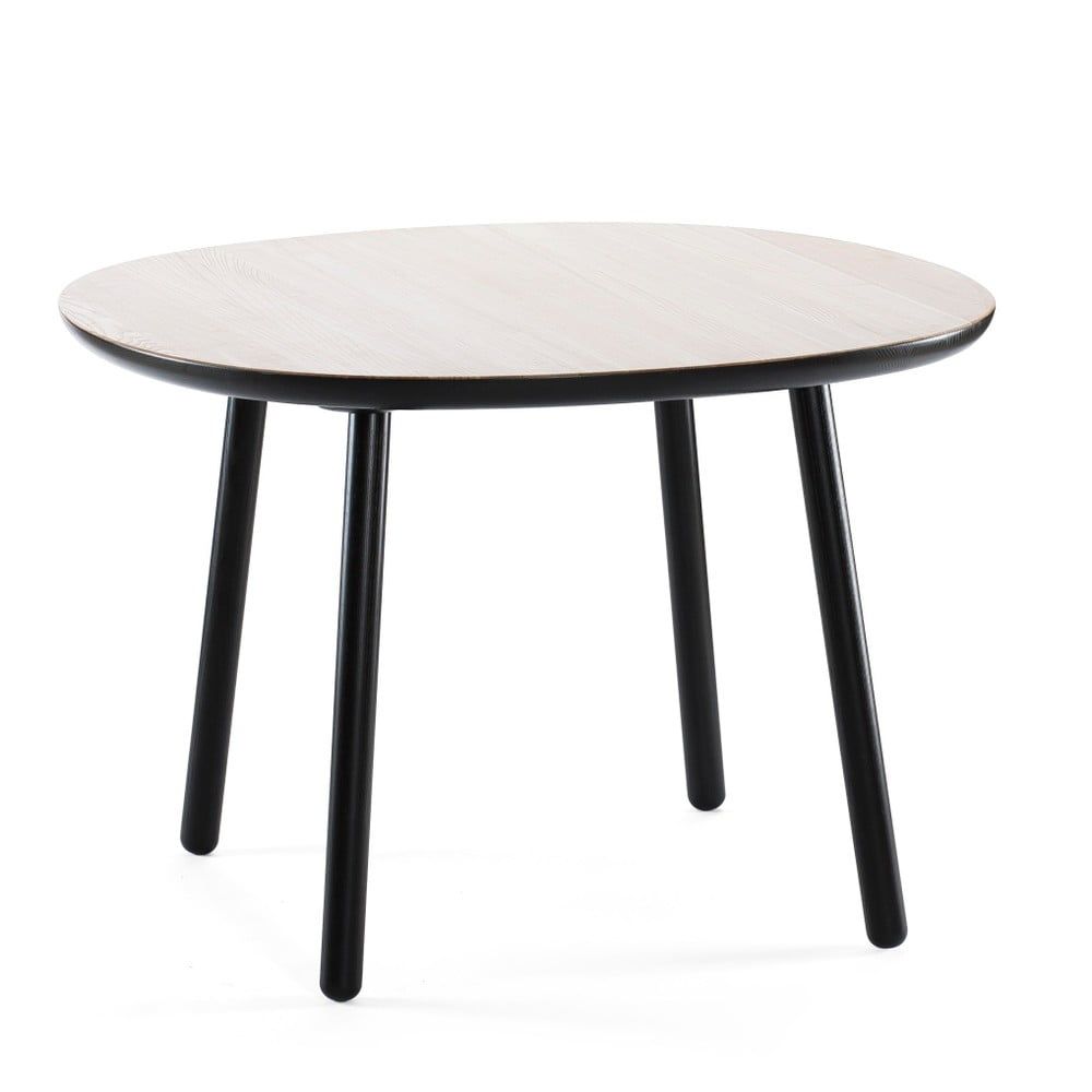 Čierno-biely jedálenský stôl z masívu EMKO Naïve, ⌀ 110 cm - Bonami.sk