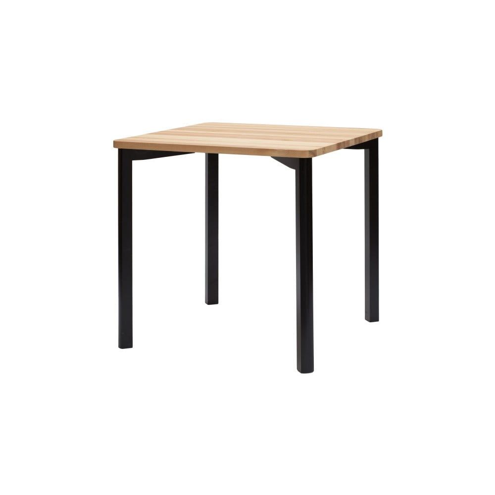 Čierny jedálenský stôl so zaoblenými nohami Ragaba TRIVENTI, 80 x 80 cm - Bonami.sk