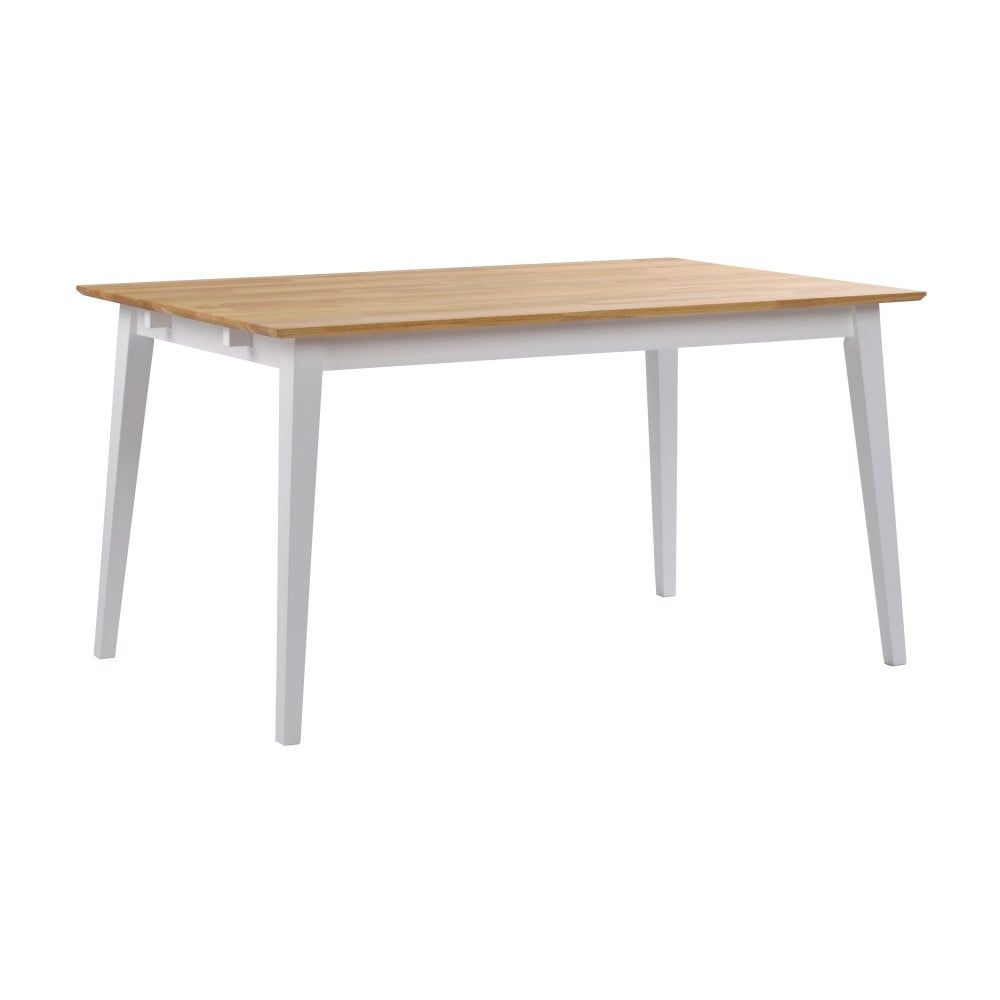 Dubový jedálenský stôl s bielymi nohami Rowico Mimi, 140 x 90 cm - Bonami.sk