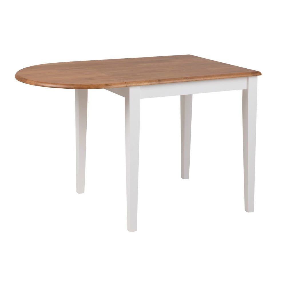 Hnedo-biely jedálenský stôl z kaučukového dreva so sklápacou doskou Actona Brisbane - Bonami.sk