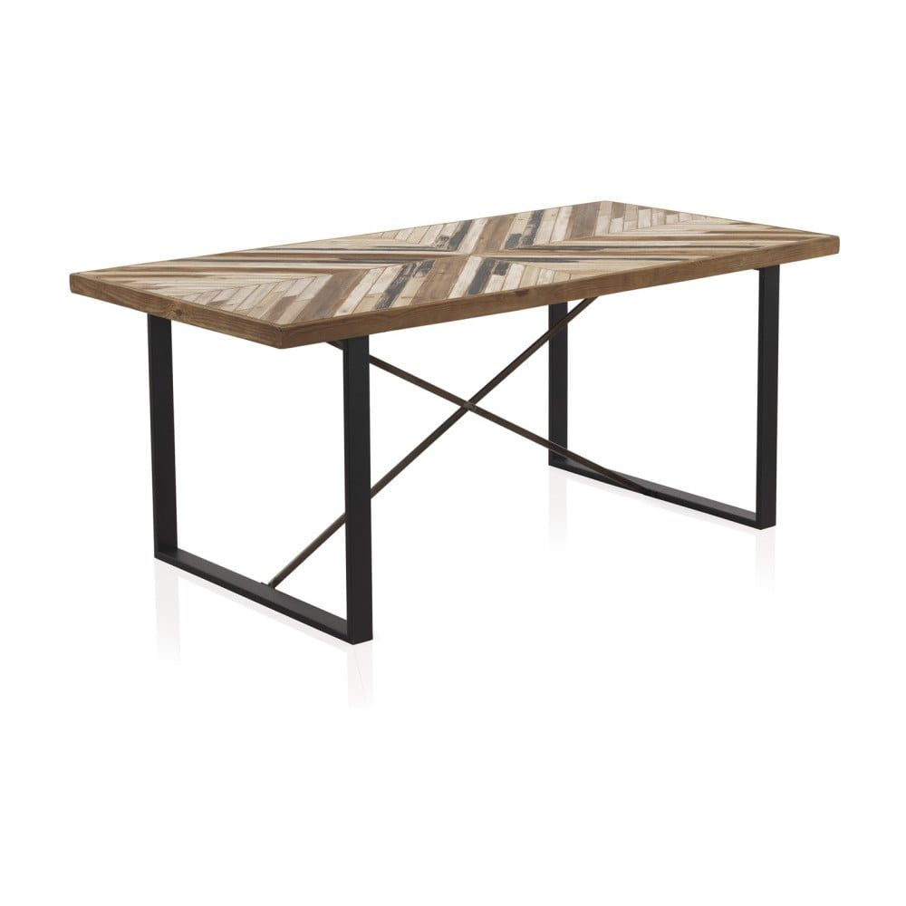 Jedálenský stôl s kovovými nohami a doskou z recyklovaného dreva Geese, 180 x 90 cm - Bonami.sk