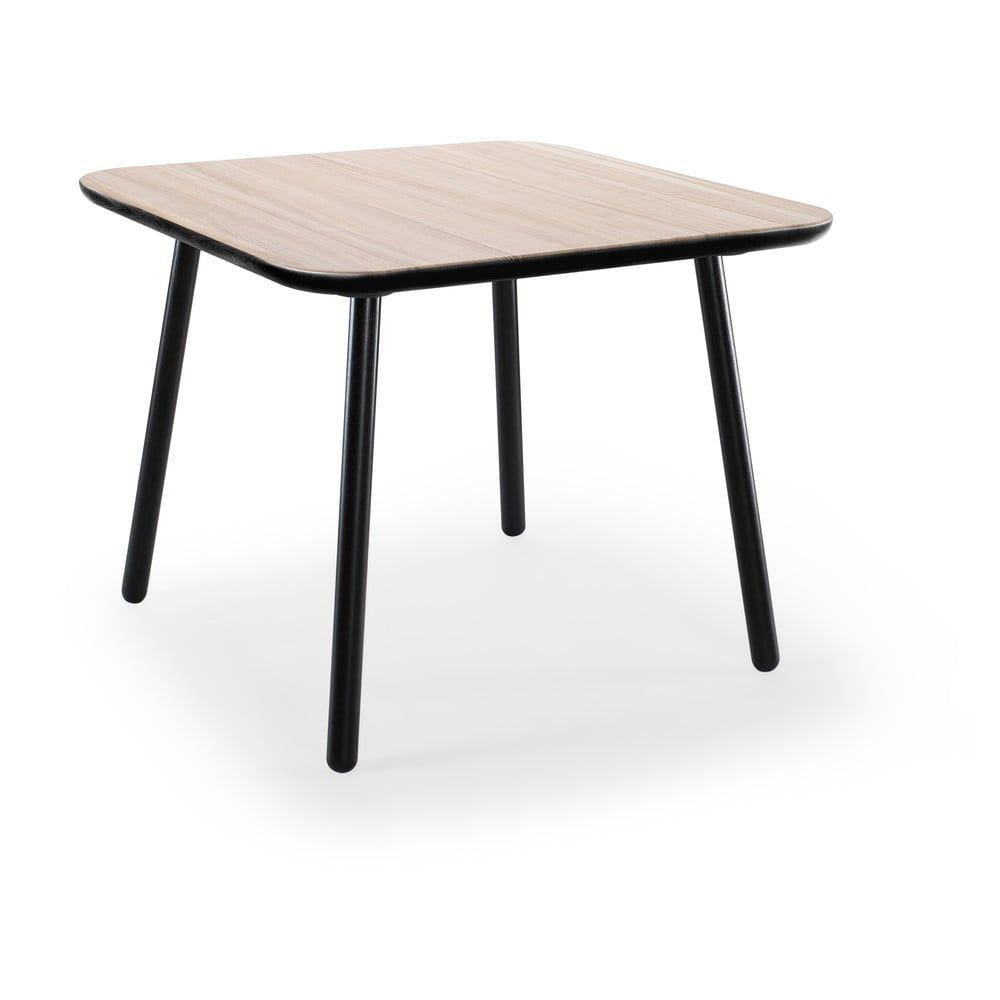Jedálenský stôl z jaseňového dreva s čiernymi nohami EMKO Naïve - Bonami.sk