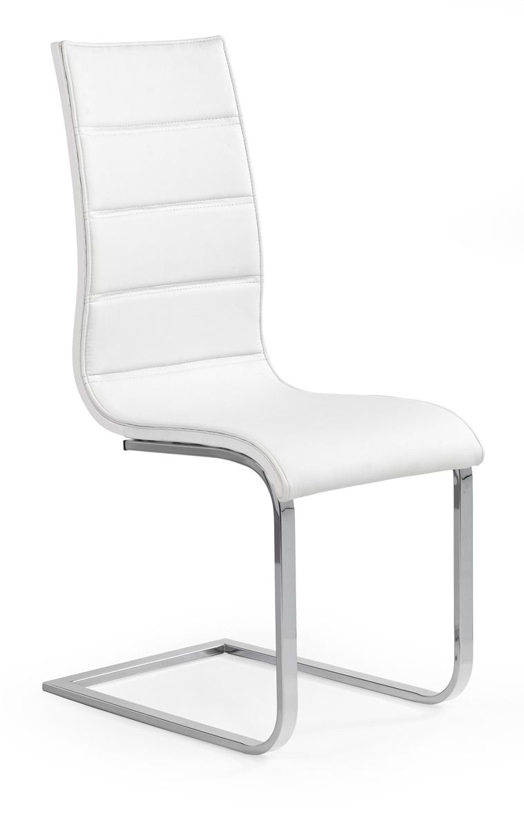 Jedálenská stolička K104 - biela / biely lesk - nabbi.sk