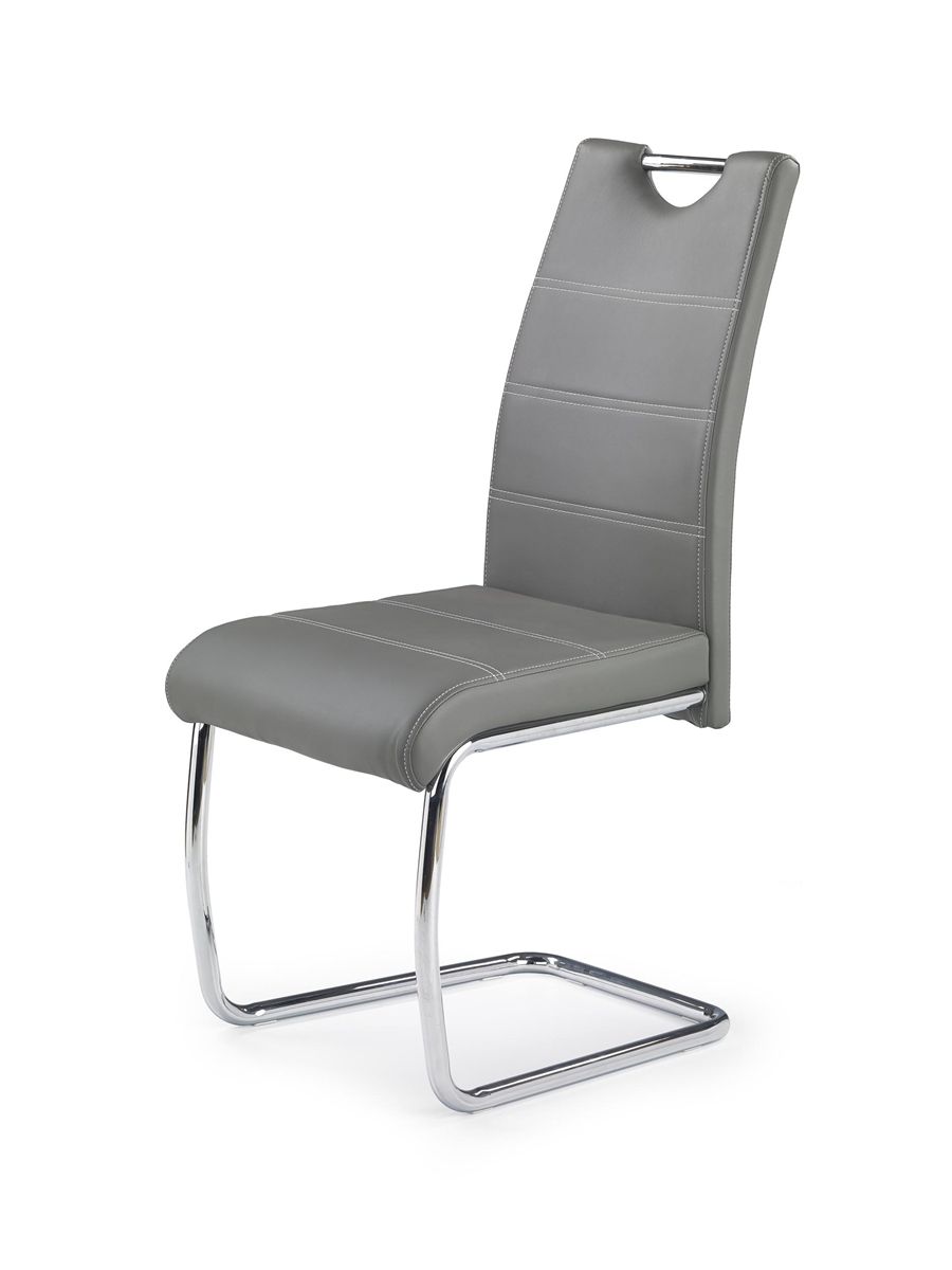Jedálenská stolička K211 - sivá / chróm - nabbi.sk