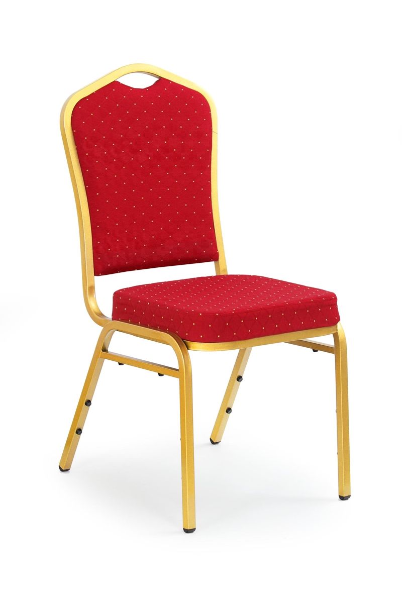 Jedálenská stolička K66 - bordová / zlatá - nabbi.sk