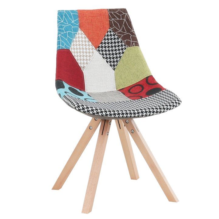 Jedálenská stolička Kima Typ 1 New - vzor patchwork / buk - nabbi.sk