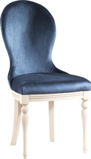 Jedálenská stolička Krzeslo U3 - tmavomodrá (Velvet-B1 261) / vanilka - nabbi.sk