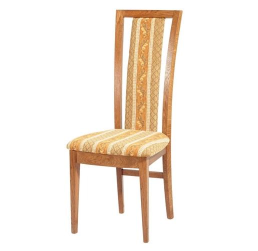 Jedálenská stolička Trapez - drevo D3 / béžový vzor - nabbi.sk
