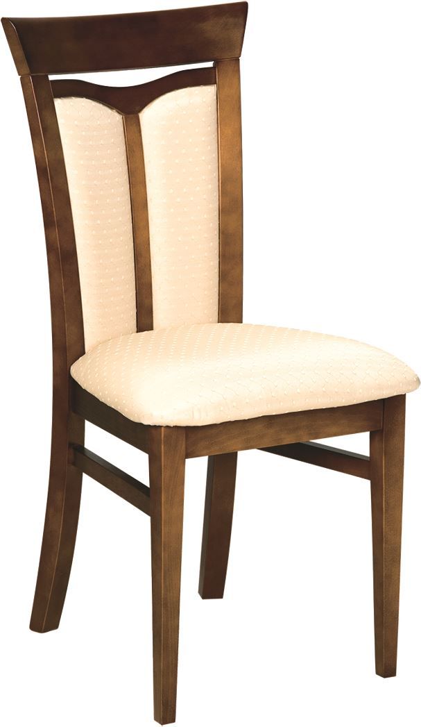 Rustikálna jedálenská stolička Krzeslo W-04 - nový orech / krémový vzor (A4 0502) - nabbi.sk