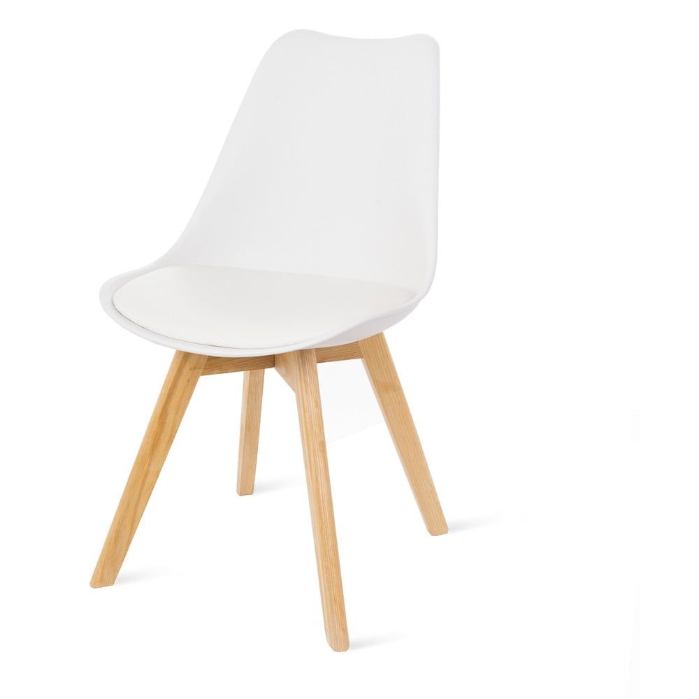 Súprava 2 bielych stoličiek s bukovými nohami loomi.design Retro - Bonami.sk