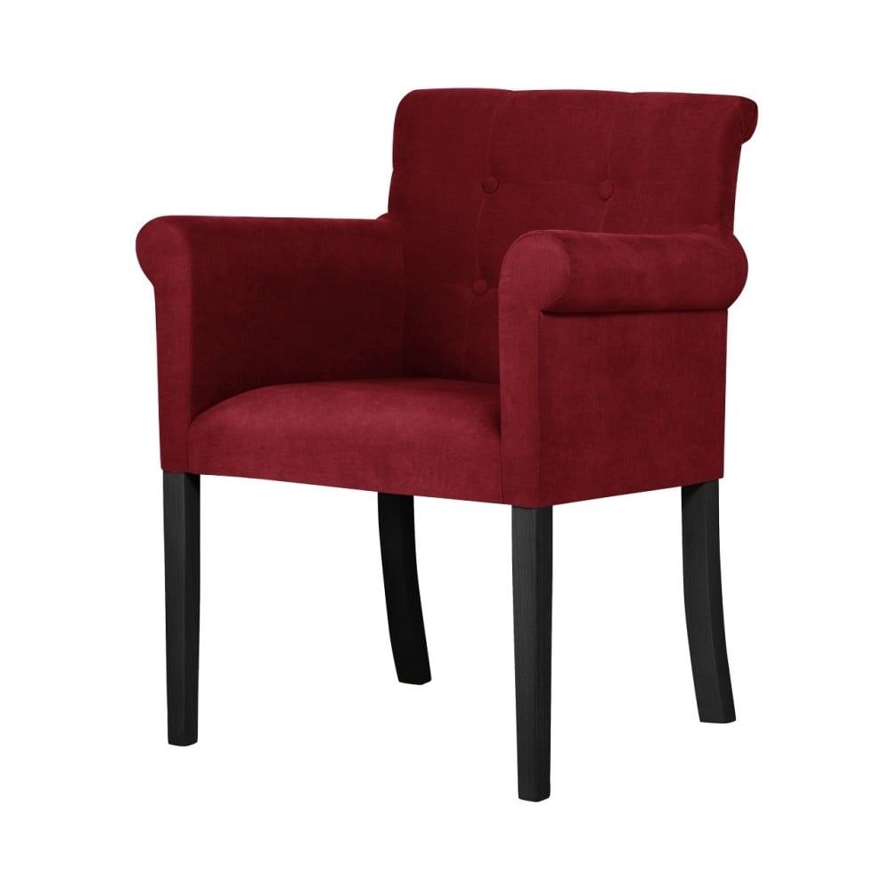 Červená stolička s čiernymi nohami Ted Lapidus Maison Flacon - Bonami.sk