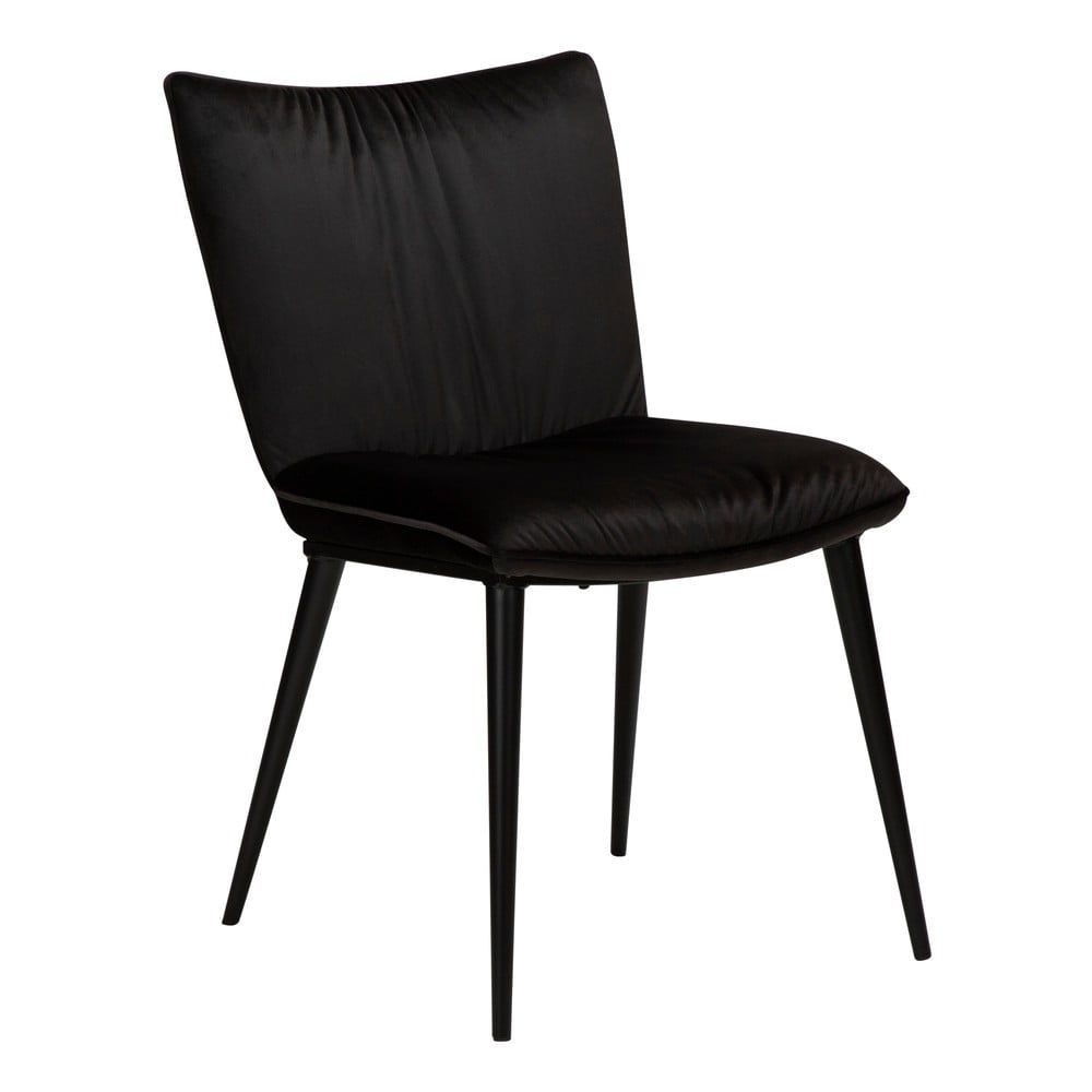Čierna jedálenská stolička so zamatovým povrchom DAN-FORM Denmark Join - Bonami.sk