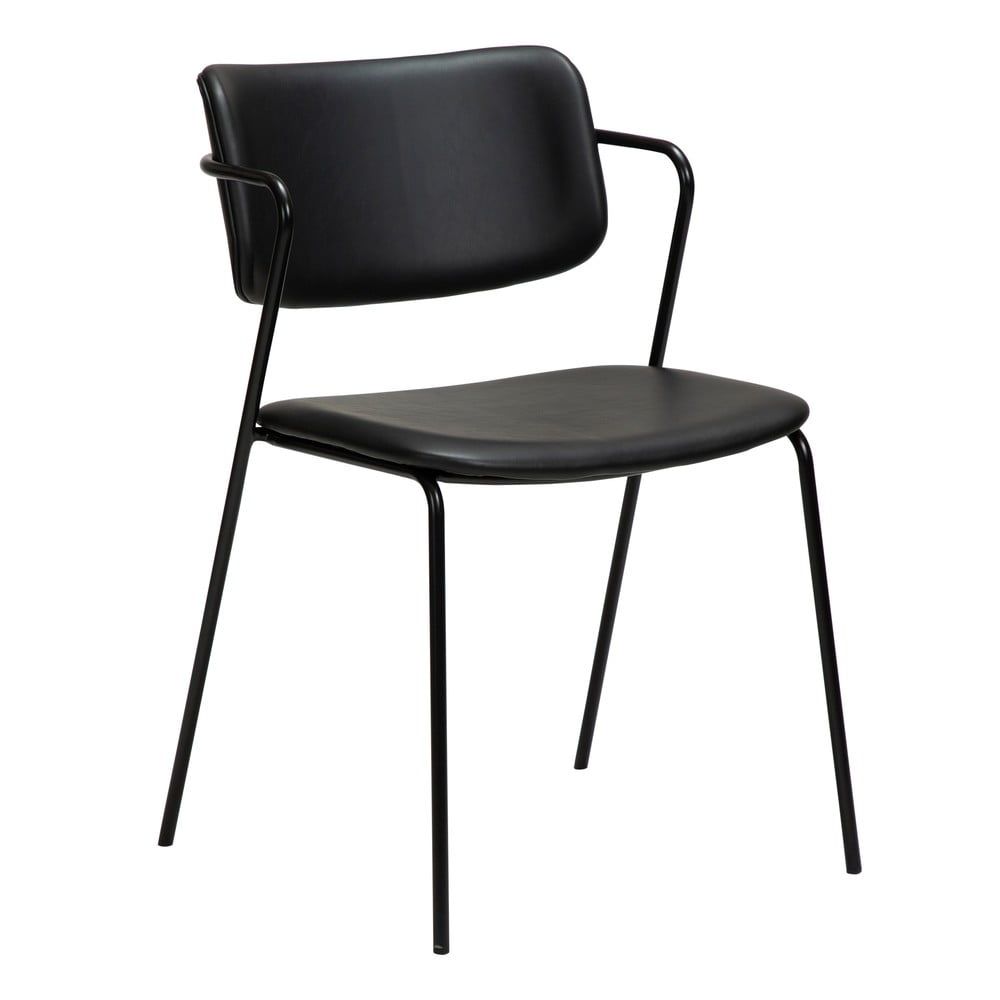 Čierna stolička z imitácie kože DAN-FORM Denmark Zed - Bonami.sk