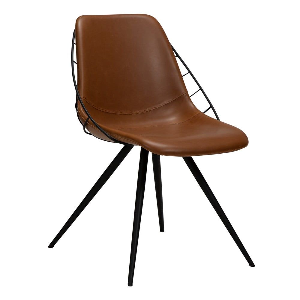 Hnedá jedálenská stolička z imitácie kože DAN-FORM Denmark Sway - Bonami.sk