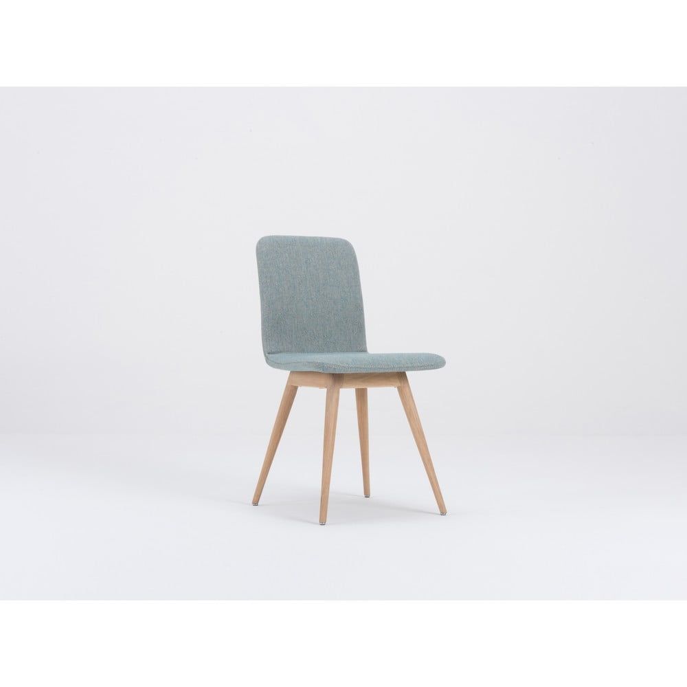 Modrá jedálenská stolička s podnožou z dubového dreva Gazzda Ena - Bonami.sk