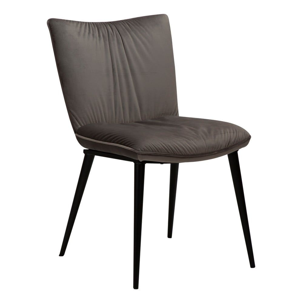 Sivá jedálenská stolička so zamatovým povrchom DAN-FORM Denmark Join - Bonami.sk