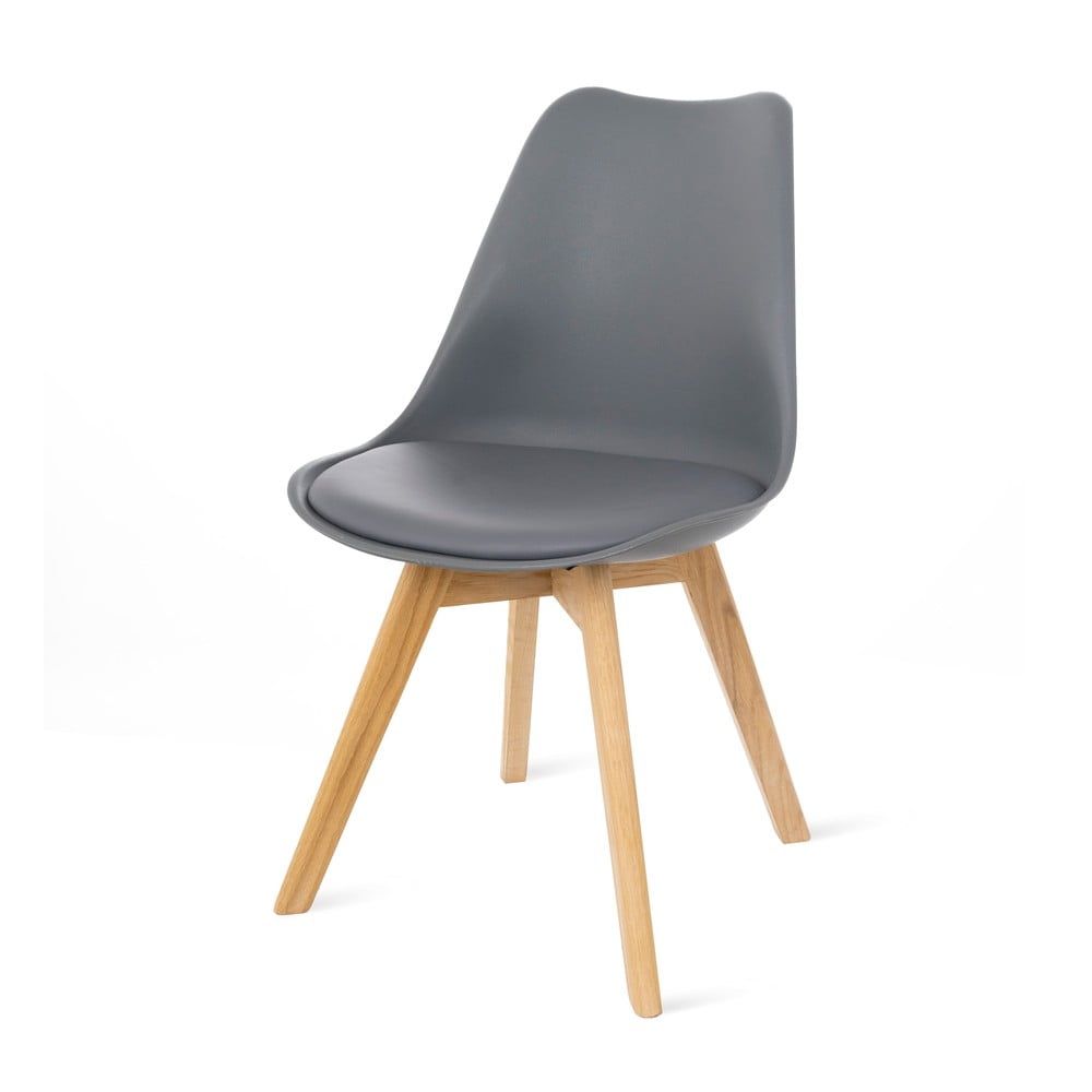 Súprava 2 sivých stoličiek s bukovými nohami loomi.design Retro - Bonami.sk