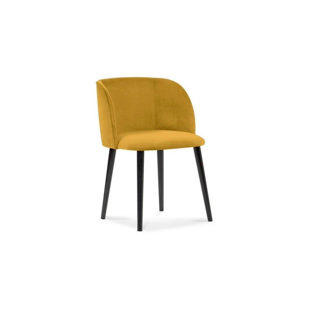 Žltá jedálenská stolička so zamatovým poťahom Windsor & Co Sofas Aurora - Bonami.sk